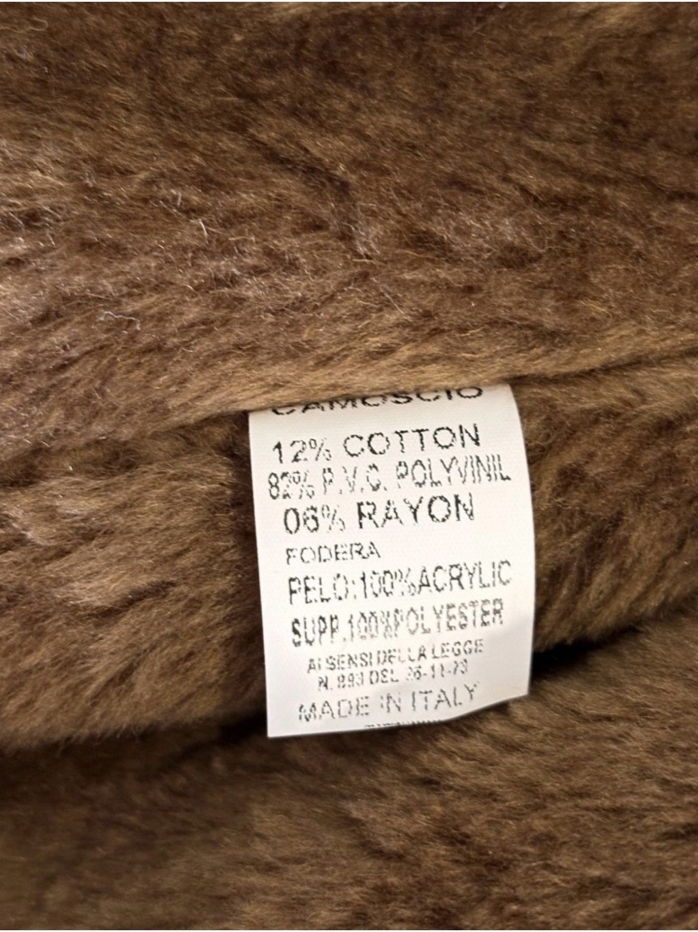 T. Shearling Men’s XL Brown Overcoat Button Shawl Collar Lined Pockets Mid - Picture 8 of 9